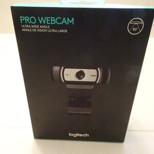 Webcam - Logitech - Pro Webcam Full HD 1080 for Laptops - Black - 960-001070-New
